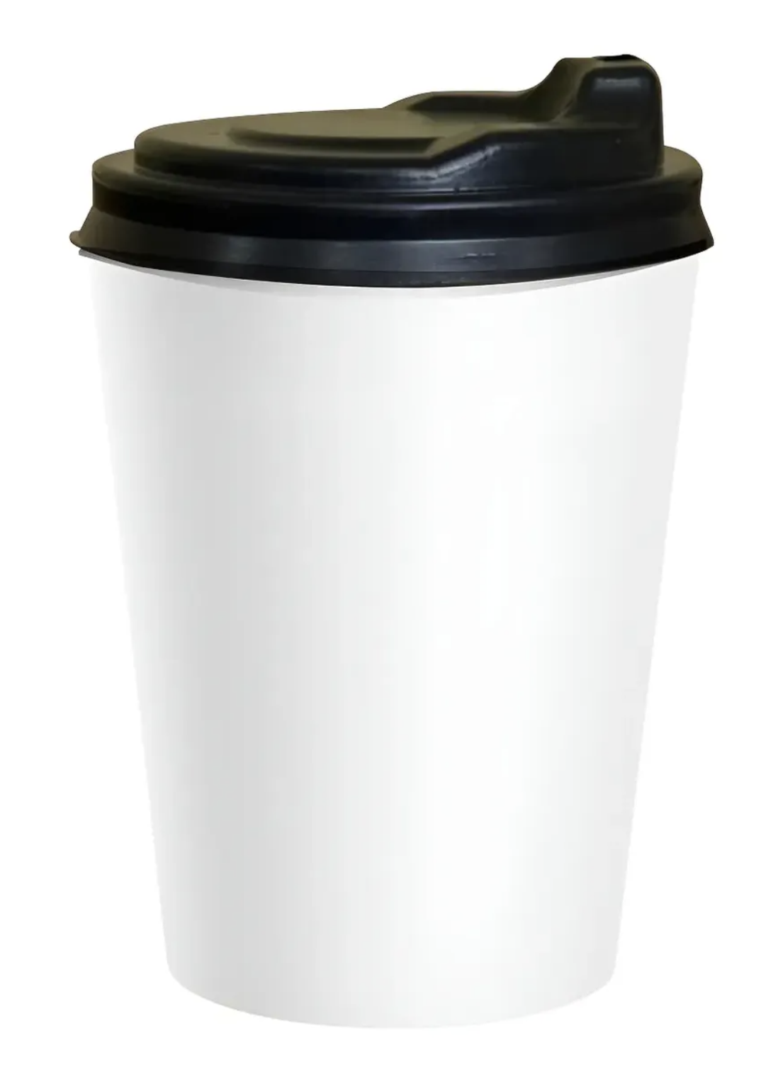 Copo papel 300ml descartavel com tampa e bico branco