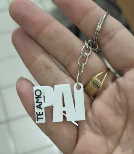 Impressão em 3D chaveiro dia dos pais