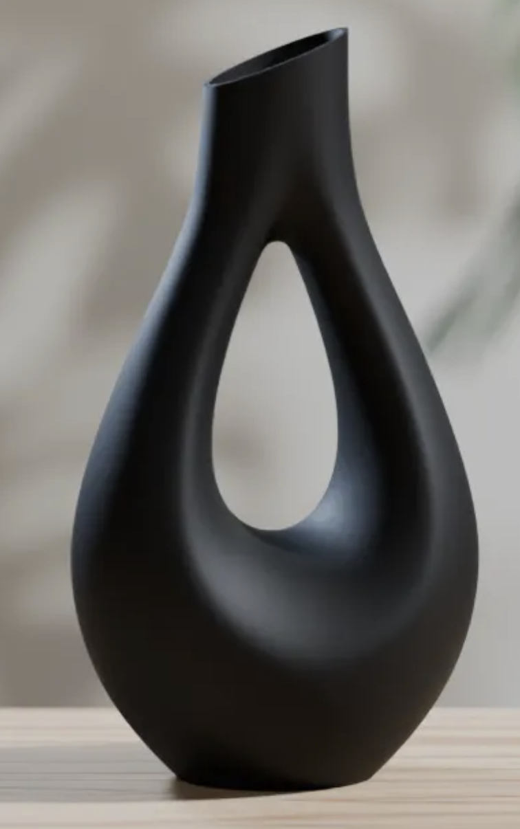 vaso elegante em formato de gota